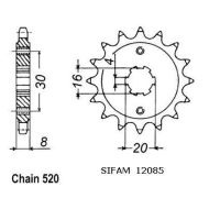 Přední řetězové kolečko Husqvarna
